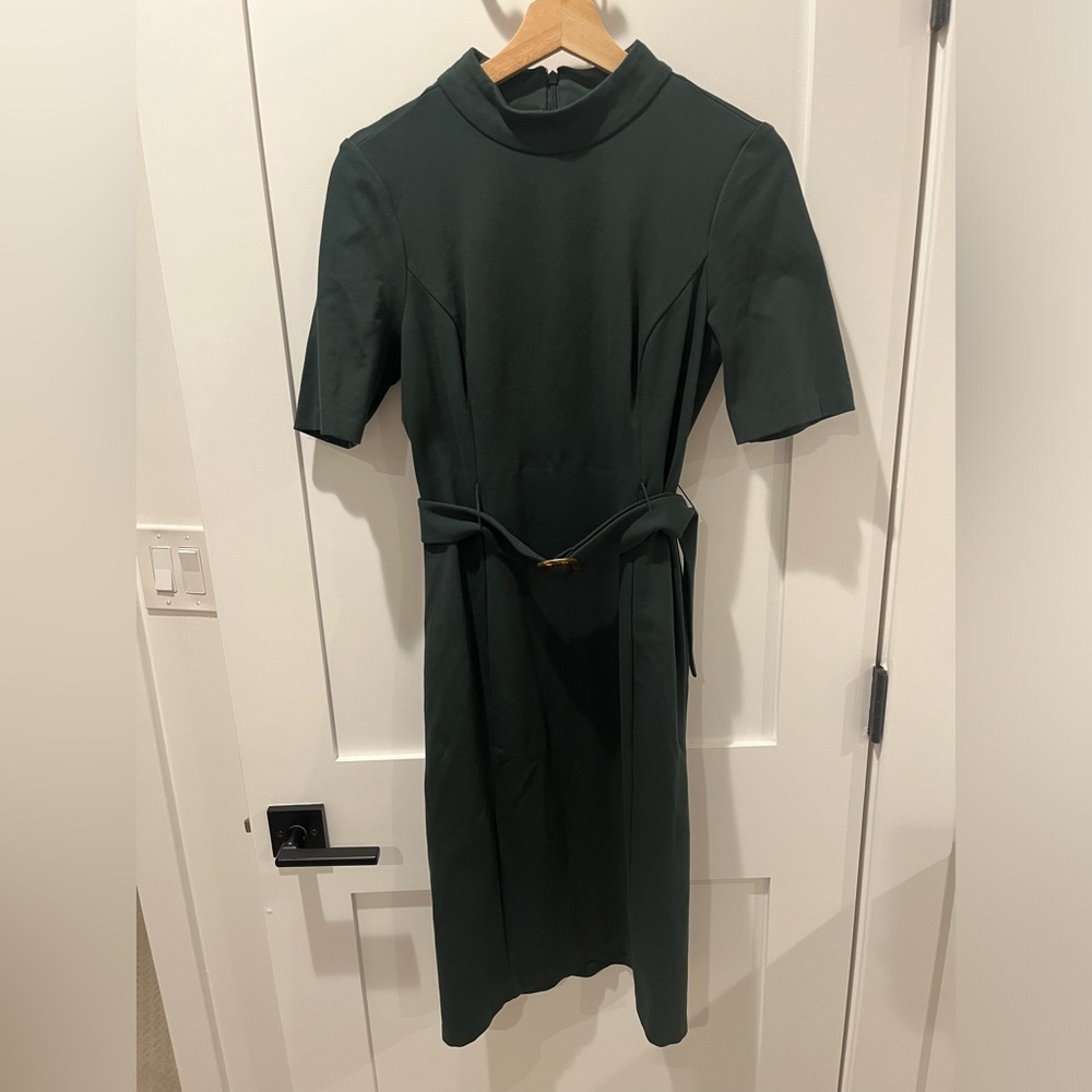 Chelsea28 Belted Mock Neck Sheath Dress